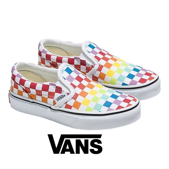 Vans Shoes - VANS Rainbow Checkered Slip On Sneakers | Women’s 6 Flats